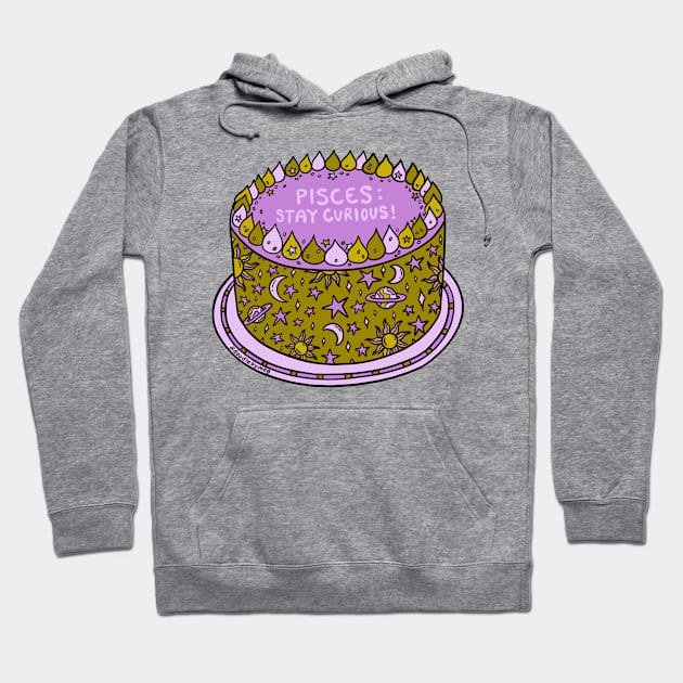 Pisces Cake Hoodie by Doodle by Meg